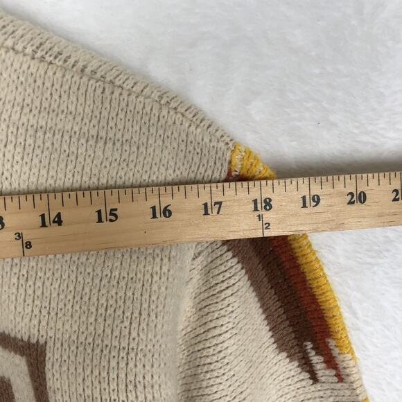 VTG 60s 70s Geometric Intarsia Knit Southwestern Aztec Sweater Sz Med Wintuck‎ - Picture 10 of 10